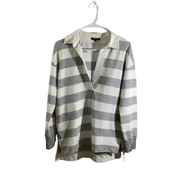 Lafayette 148 New York Tops - Lafayette 148 New York Antonia Striped High-Low Top